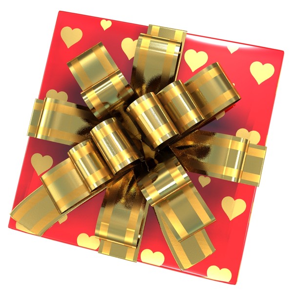 3d model of gift box red present - Gift Box Red by PROmax_